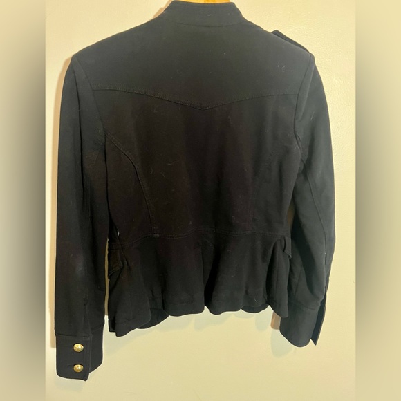 90's Retro Vintage Black Jacket with Gold Buttons - Picture 7 of 9